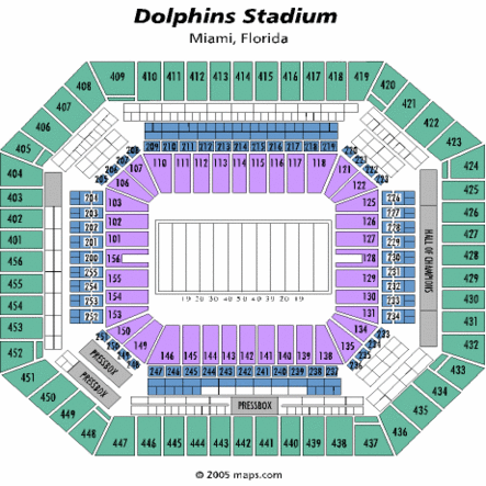 Miami Dolphins Seating Chart